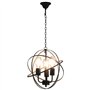 vidaXL Lampe suspendue Noir Sphère 3 ampoules E27