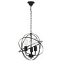 vidaXL Lampe suspendue Noir Sphère 3 ampoules E27