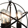 vidaXL Lampe suspendue Noir Sphère 3 ampoules E27