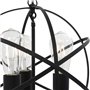 vidaXL Lampe suspendue Noir Sphère 3 ampoules E27