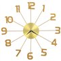 vidaXL Horloge Murale Métal 50 cm Doré