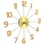 vidaXL Horloge Murale Métal 50 cm Doré