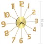 vidaXL Horloge Murale Métal 50 cm Doré