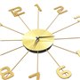 vidaXL Horloge Murale Métal 50 cm Doré