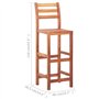 vidaXL Lot de 2 chaises de Cuisine en Bois d'acacia Massif
