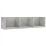 VidaXL Étagère murale pour CD Gris béton 74,9 x 18 x 18 cm