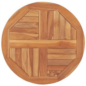 VidaXL Plateau de Table Rond en Teck Massif 2,5 cm x 60 cm