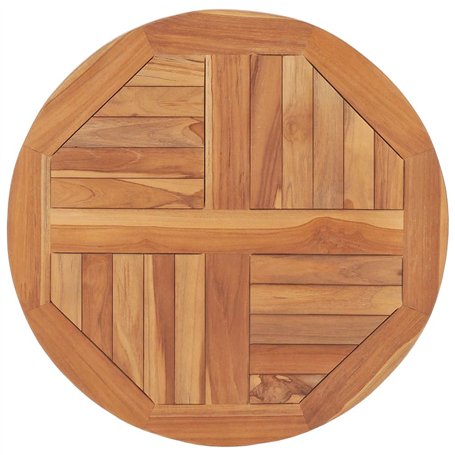VidaXL Plateau de Table Rond en Teck Massif 2,5 cm x 60 cm