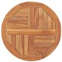 VidaXL Plateau de Table Rond en Teck Massif 2,5 cm x 60 cm