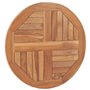 VidaXL Plateau de Table Rond en Teck Massif 2,5 cm x 60 cm
