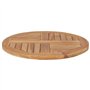 VidaXL Plateau de Table Rond en Teck Massif 2,5 cm x 60 cm