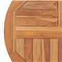 VidaXL Plateau de Table Rond en Teck Massif 2,5 cm x 60 cm