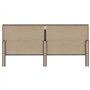 Testiera Letto Trapuntata Grigio Scuro in Tessuto 200x200 cm