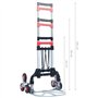 vidaXL - Treppen-Transportwagen Klappbar 70 kg Aluminium Silbern