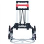vidaXL - Treppen-Transportwagen Klappbar 70 kg Aluminium Silbern