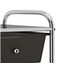 VidaXL Chariot de rangement mobile à 4 tiroirs Noir Plastique