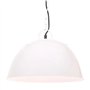 Lampe suspendue industrielle vintage ronde 25 W E27 41 cm Blanc