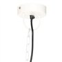 Lampe suspendue industrielle vintage ronde 25 W E27 41 cm Blanc