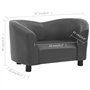 SONDEY VIDAXL Canape pour Chien Gris 67x41x39 cm Similicuir
