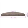 vidaXL - Treppenmatten Selbstklebend 15 Stk. Creme 56x17x3cm Nadelvlies