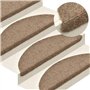 vidaXL - Treppenmatten Selbstklebend 15 Stk. Creme 56x17x3cm Nadelvlies