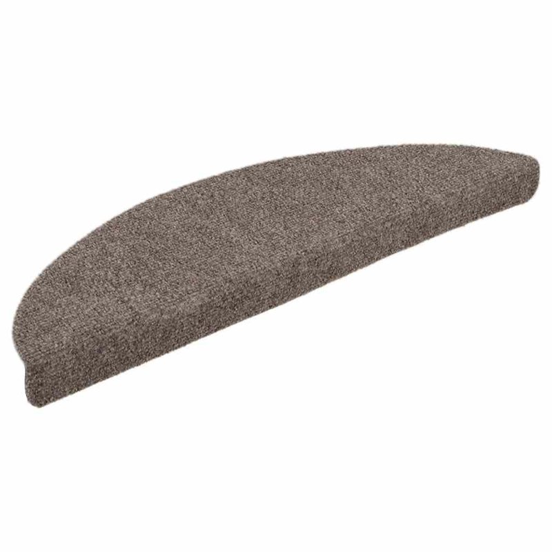 Tapis d'escalier auto-adhésifs 15 pcs 65x21x4 cm feutre aiguilleté couleur crème