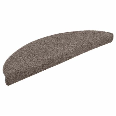 Tapis d'escalier auto-adhésifs 15 pcs 65x21x4 cm feutre aiguilleté couleur crème