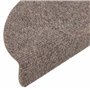 Tapis d'escalier auto-adhésifs 15 pcs 65x21x4 cm feutre aiguilleté couleur crème