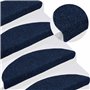 vidaXL - vidaXL Selbstklebende Treppenmatten 15 Stk. Navy 65x21x4cm Nadelvlies