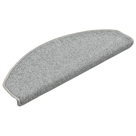 VidaXL Tapis de marches d'escalier 15 pcs Gris clair 65x24x4 cm