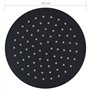 Pomme de douche pluie Acier inoxydable 20 cm Ronde Noir