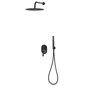 Bussandri Exclusive - Système de douche acier inoxydable 201 noir