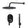 Bussandri Exclusive - Système de douche acier inoxydable 201 noir