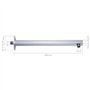 Bussandri Exclusive - Bras de douche carré 40 cm acier inoxydable 201 argent
