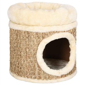 SONDEY VIDAXL Maison pour Chat avec Coussin de Luxe 33 cm Herbiers Marins