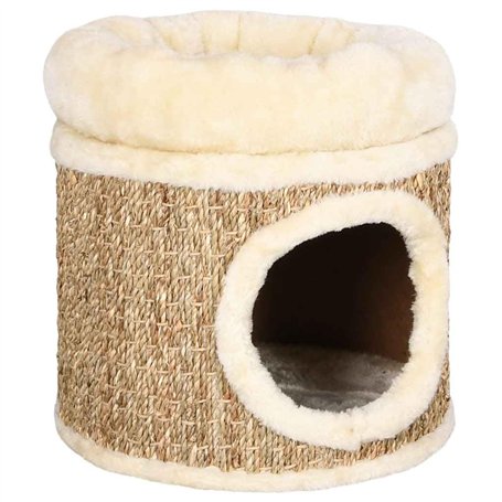 SONDEY VIDAXL Maison pour Chat avec Coussin de Luxe 33 cm Herbiers Marins