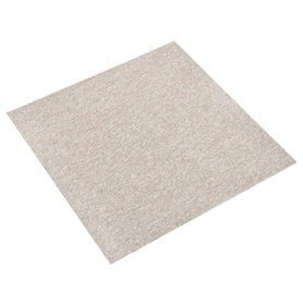 VidaXL Dalles de tapis de sol 20 pcs 5 m² 50x50 cm Beige clair