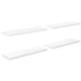 vidaXL Scaffali a Parete 4 pz Bianco Lucido 80x23,5x3,8 cm in MDF