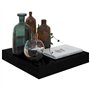 VidaXL Étagère murale flottante 4 pcs Noir brillant 23x23,5x3,8 cm MDF