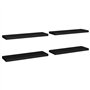 VidaXL Étagères murales flottantes 4 pcs Noir 80x23,5x3,8 cm MDF