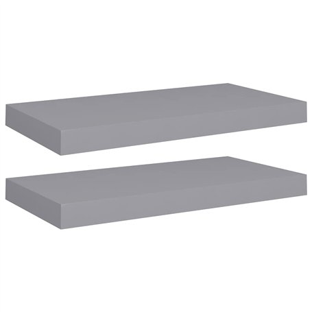 VidaXL Étagères murales flottantes 2 pcs Gris 50x23x3,8 cm MDF