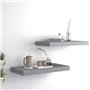 VidaXL Étagères murales flottantes 2 pcs Gris 50x23x3,8 cm MDF
