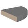 VidaXL Étagère d'angle flottante Gris brillant 25x25x3,8 cm MDF