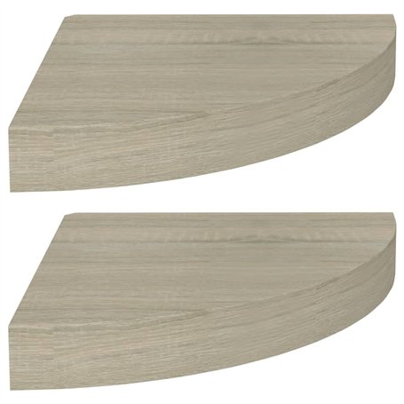 VidaXL Étagères d'angle flottantes 2 pcs Chêne 25x25x3,8 cm MDF