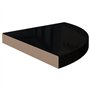 VidaXL Étagères d'angle flottantes 2 pcs Noir brillant 35x35x3,8cm MDF