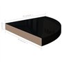 VidaXL Étagères d'angle flottantes 2 pcs Noir brillant 35x35x3,8cm MDF