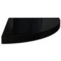 VidaXL Étagères d'angle flottantes 2 pcs Noir brillant 35x35x3,8cm MDF