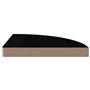 VidaXL Étagères d'angle flottantes 2 pcs Noir brillant 35x35x3,8cm MDF