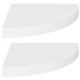 VidaXL Étagères d'angle flottantes 2 pcs Blanc 35x35x3,8 cm MDF
