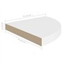 VidaXL Étagères d'angle flottantes 2 pcs Blanc 35x35x3,8 cm MDF